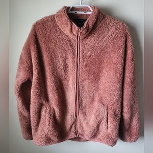 Forever 21 dusty rose sherpa teddy jacket Large
